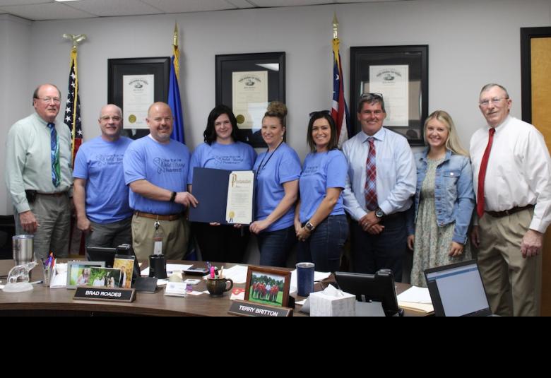 Highland County commissioners and JFS staff